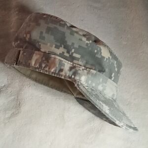 REAL Camouflage Military Cap ADULT HAT! EUC!